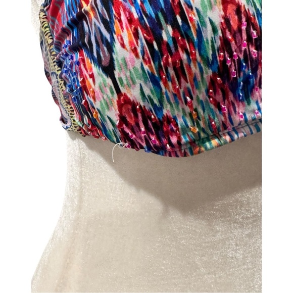 Pilyq womens Embellished Strapless Bikini Top Size small - Picture 2 of 8